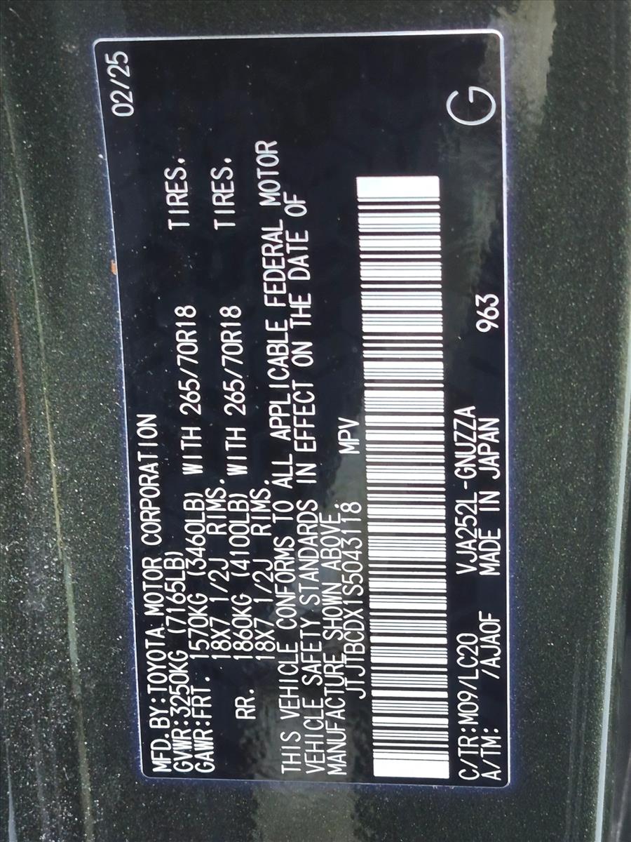 Used 2025 Nori Green Pearl/Black Roof Lexus GX 550 Overtrail+ image 26