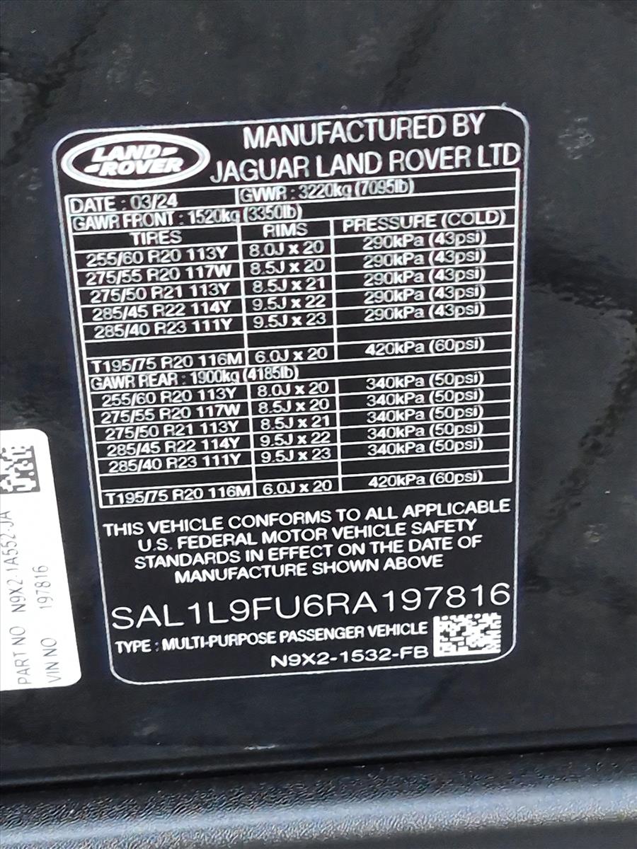 Used 2024 Santorini Black Metallic Land Rover Dynamic SE image 26
