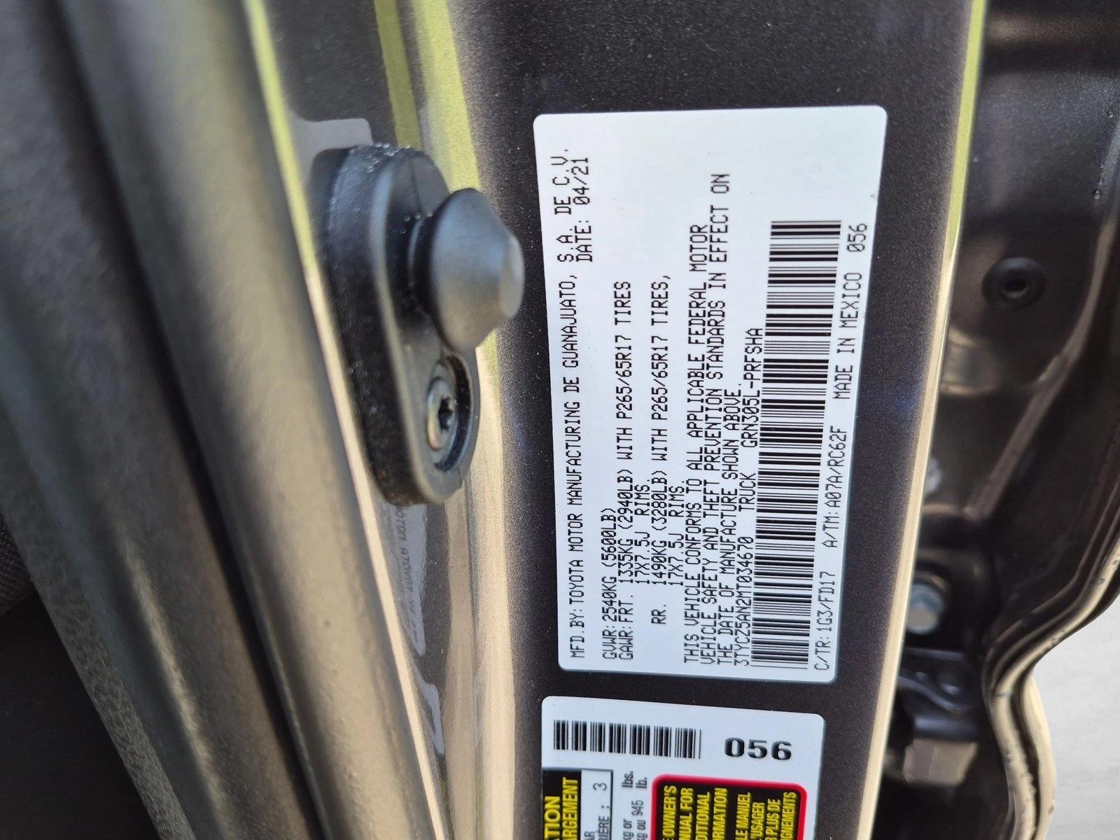 Used 2021 Magnetic Gray Metallic Toyota TRD Sport image 22