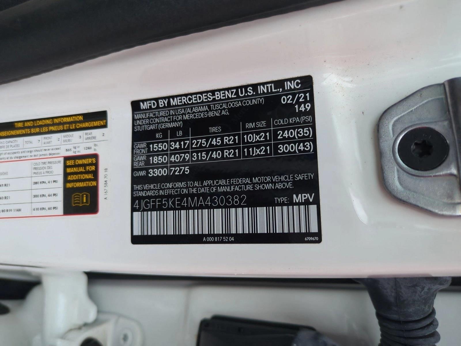Used 2021 Polar White Mercedes-Benz GLS 450 image 26