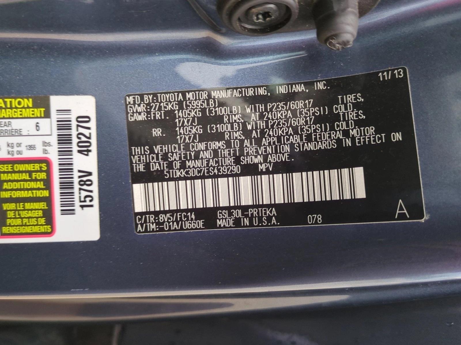 Used 2014 Shoreline Blue Pearl Toyota LE image 15