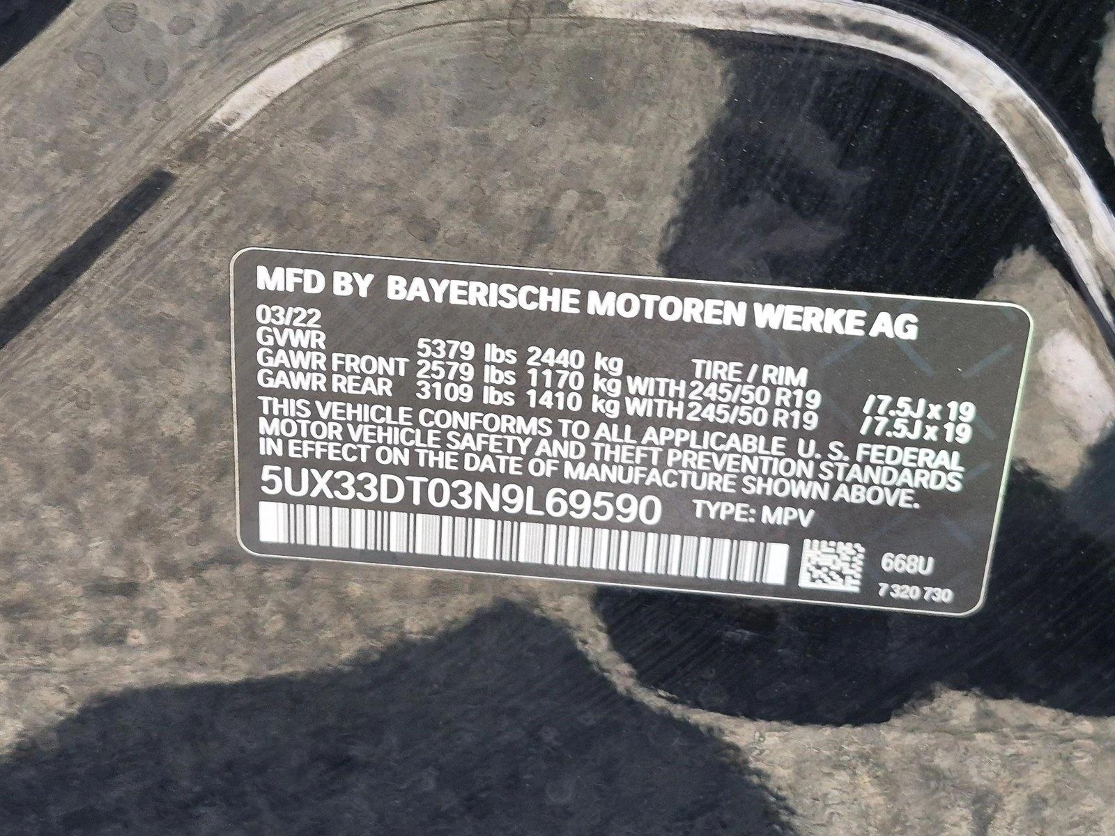 Used 2022 Jet Black BMW xDrive30i image 24