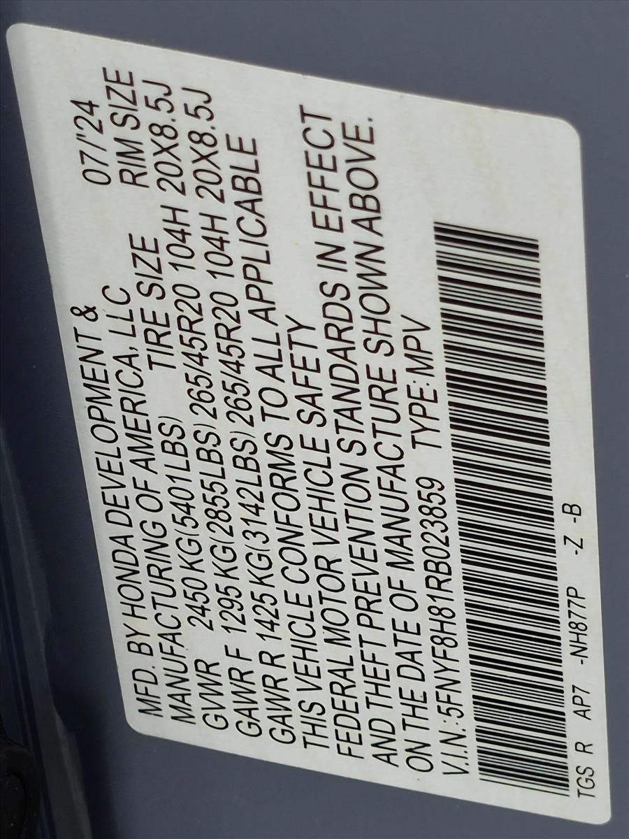 Used 2024 Sonic Gray Pearl Honda Black Edition image 24