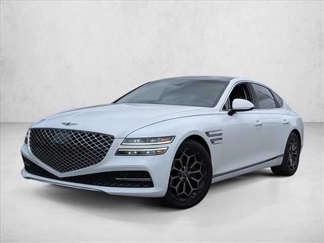 Alta White 2022 Genesis G80 Sedan Rear-Wheel Drive Automatic