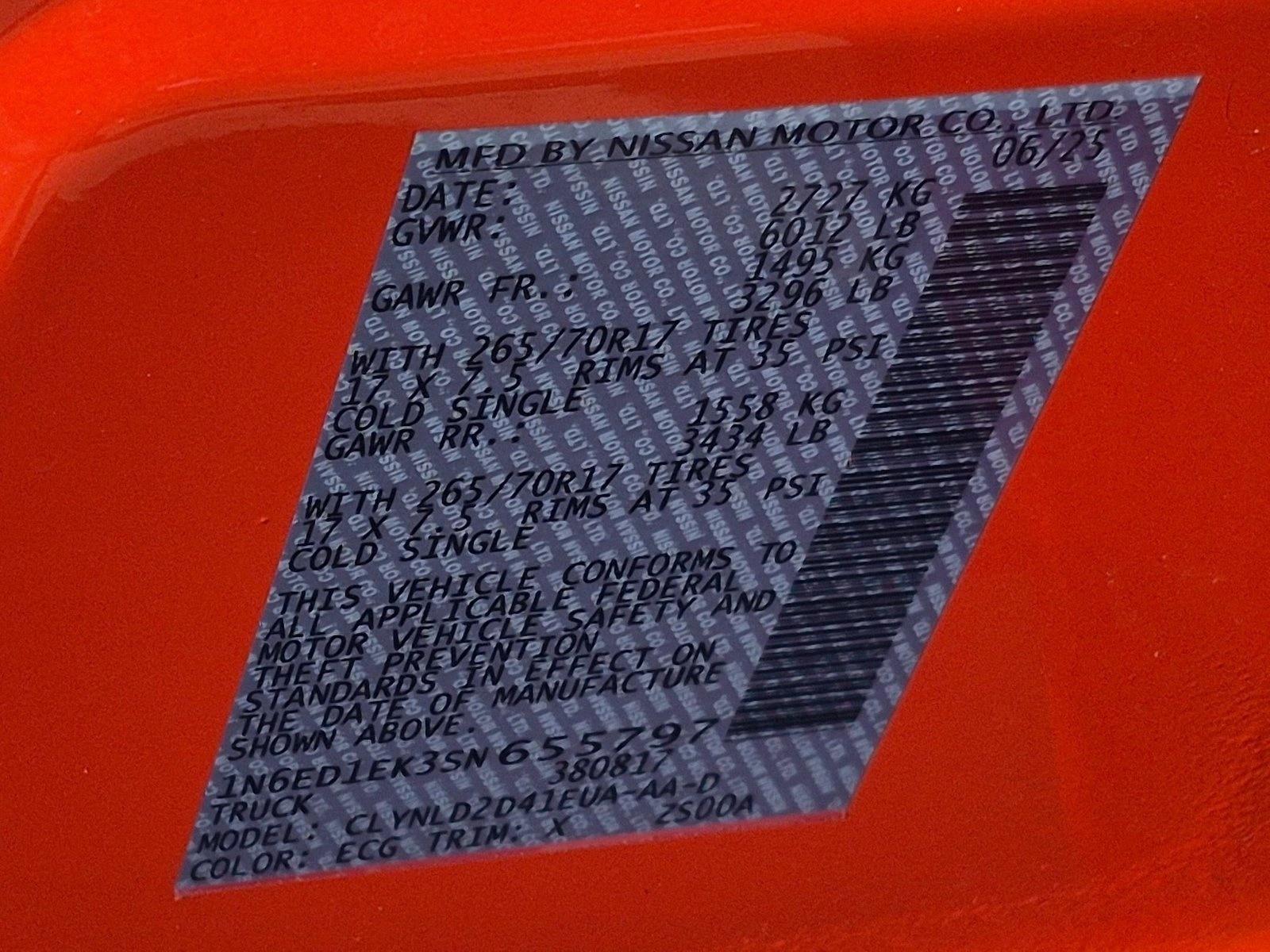 Used 2025 Afterburn Orange Nissan PRO-4X image 23