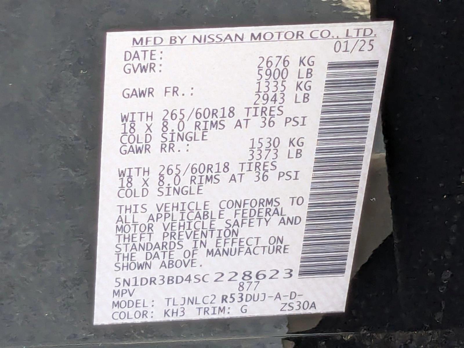 Used 2025 Super Black Nissan Rock Creek image 26
