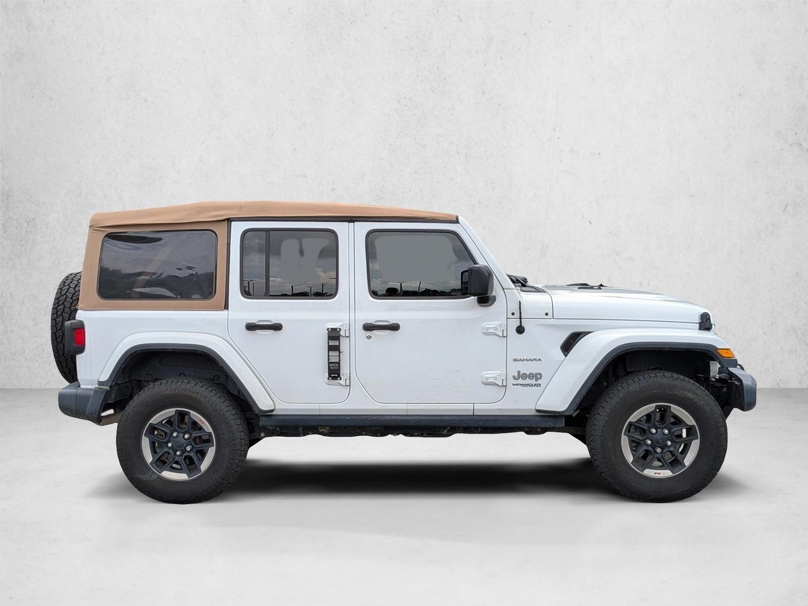 Used 2018 Bright White Clearcoat Jeep Sahara image 5