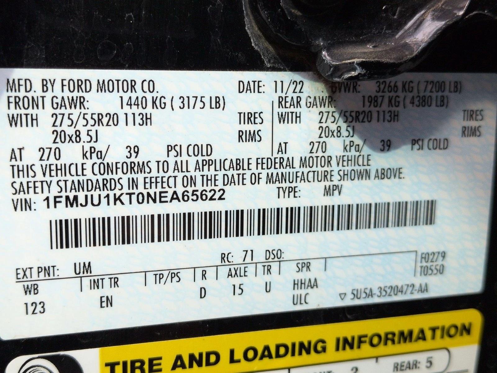 Used 2022 Agate Black Metallic Ford Limited image 20