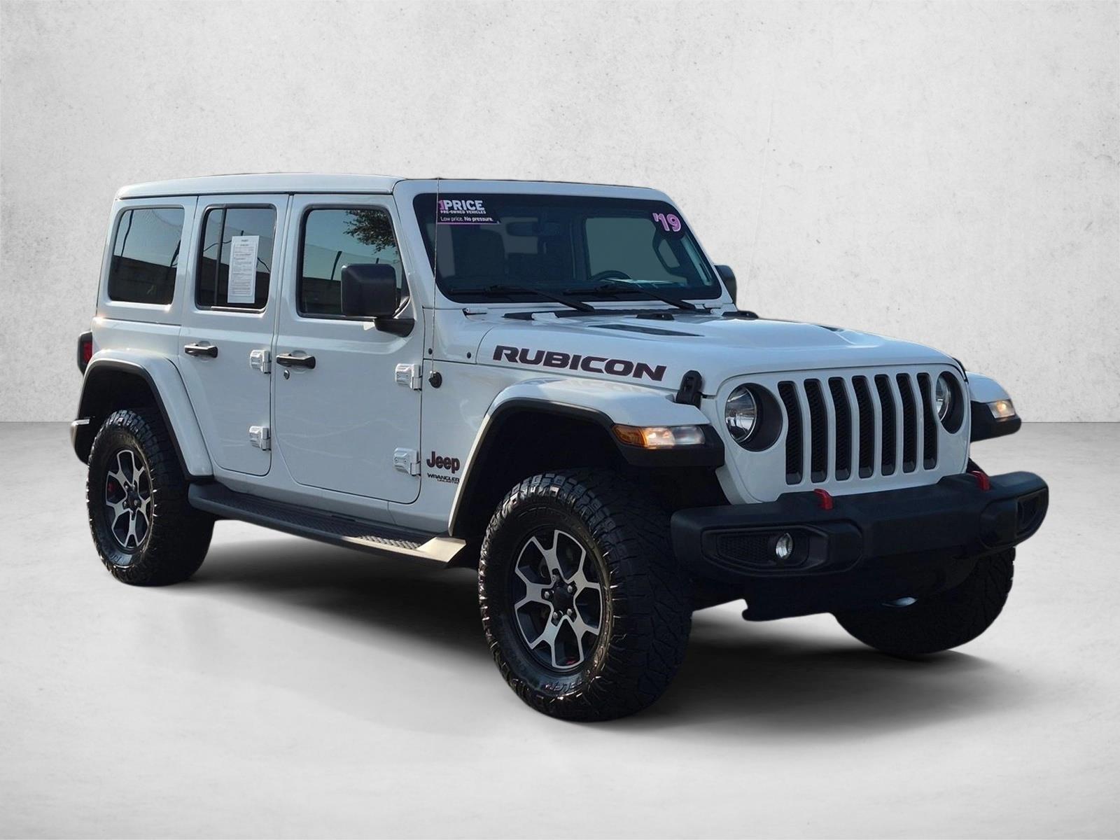 Used 2019 Bright White Clearcoat Jeep Rubicon image 3