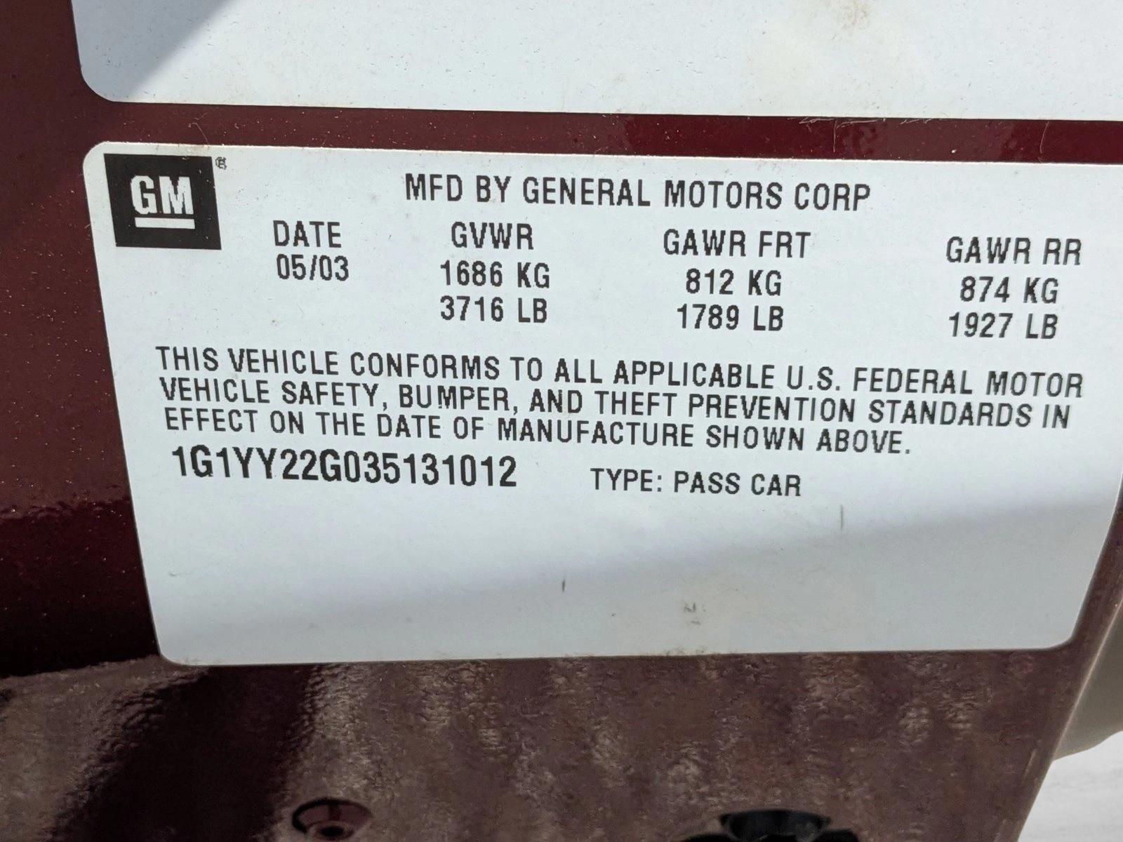 Used 2003 Maroon Chevrolet  image 15
