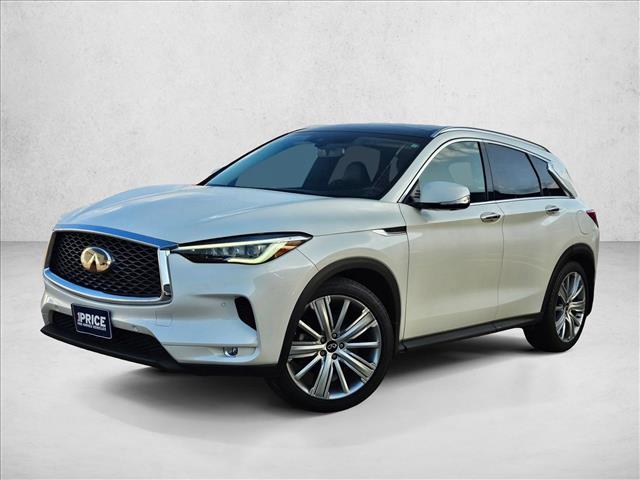 Majestic White 2021 INFINITI QX50 Sensory AWD SUV / Crossover All-Wheel Drive Automatic