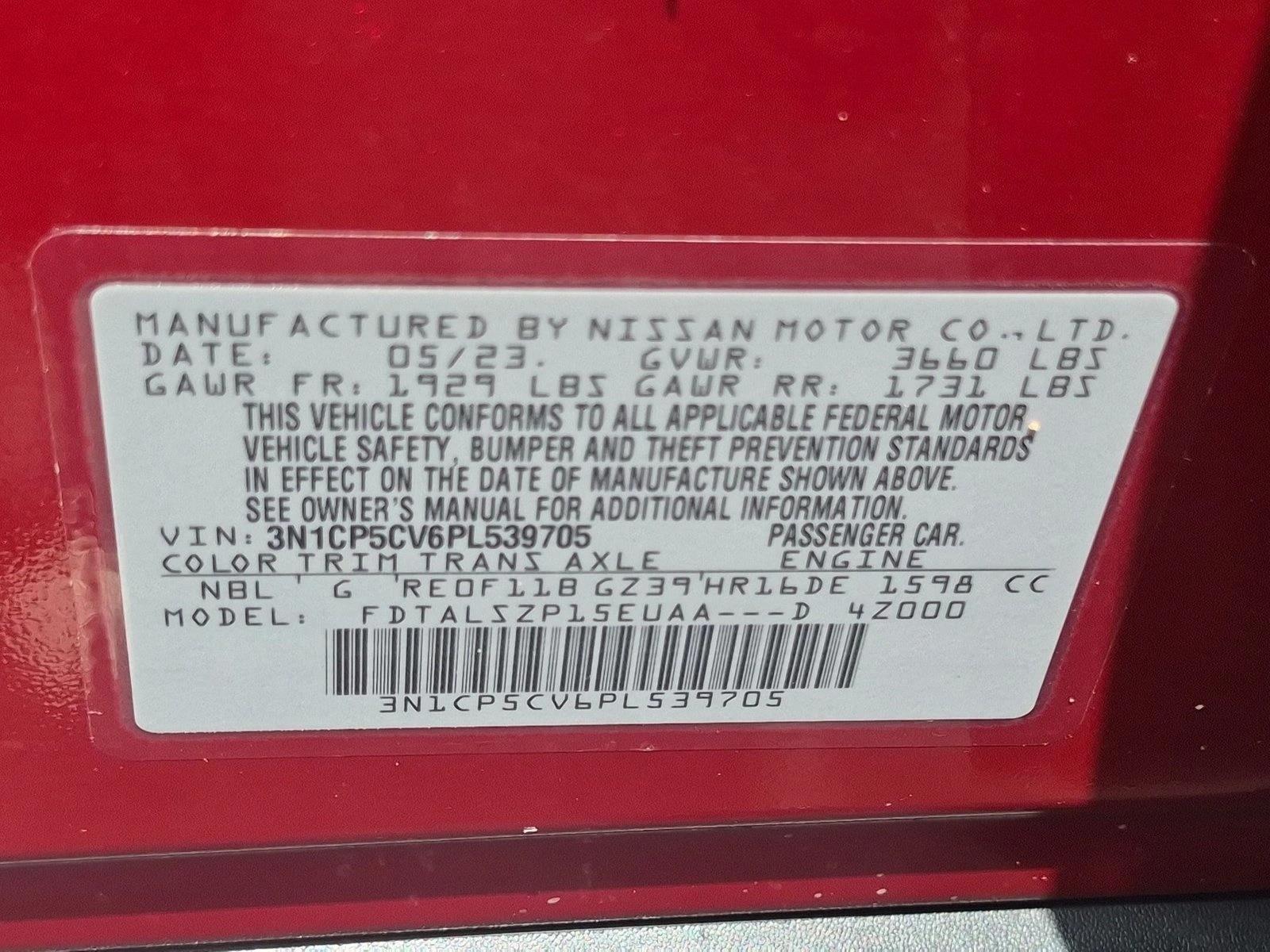 Used 2023 Scarlet Ember Tintcoat Nissan SV image 23