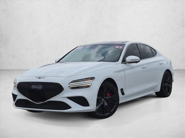 Alta White 2023 Genesis G70 Sedan Rear-Wheel Drive Automatic