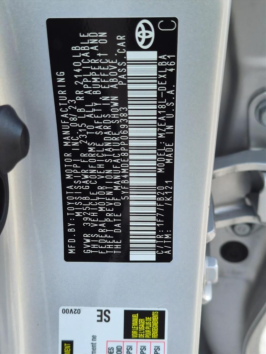 Used 2023 Classic Silver Metallic Toyota LE image 22