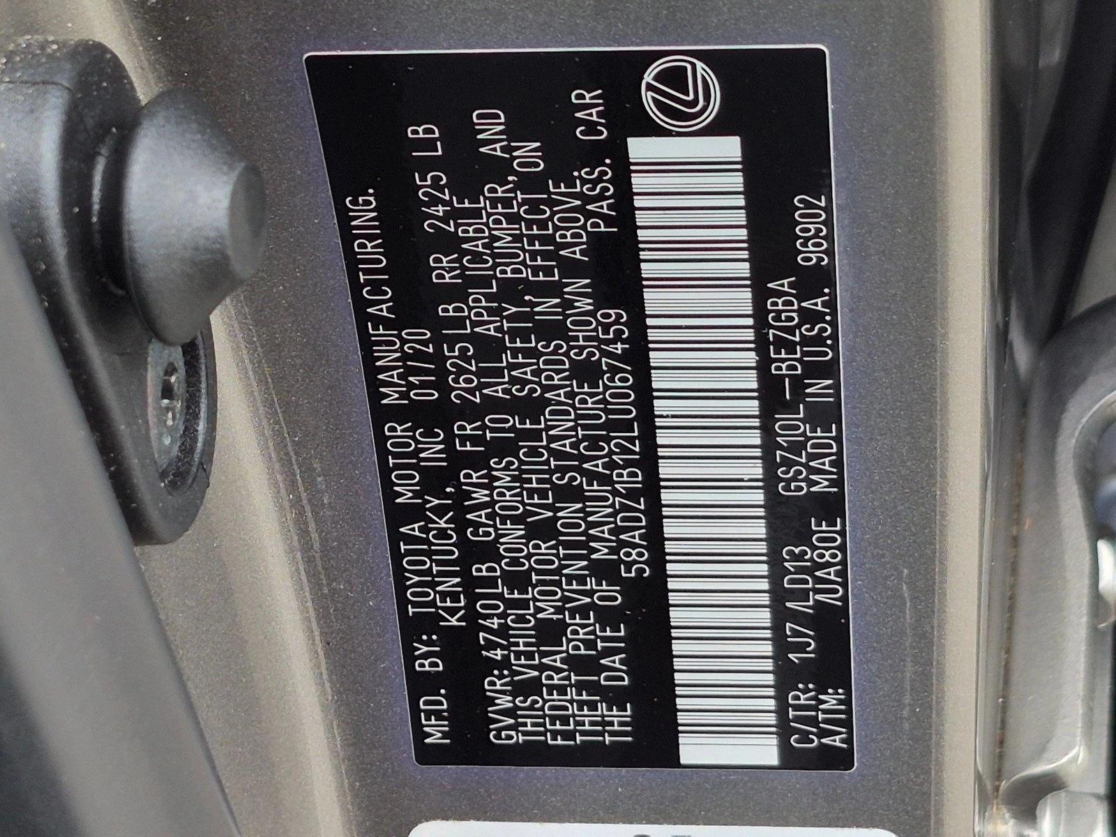 Used 2020 Atomic Silver Lexus ES 350 image 25