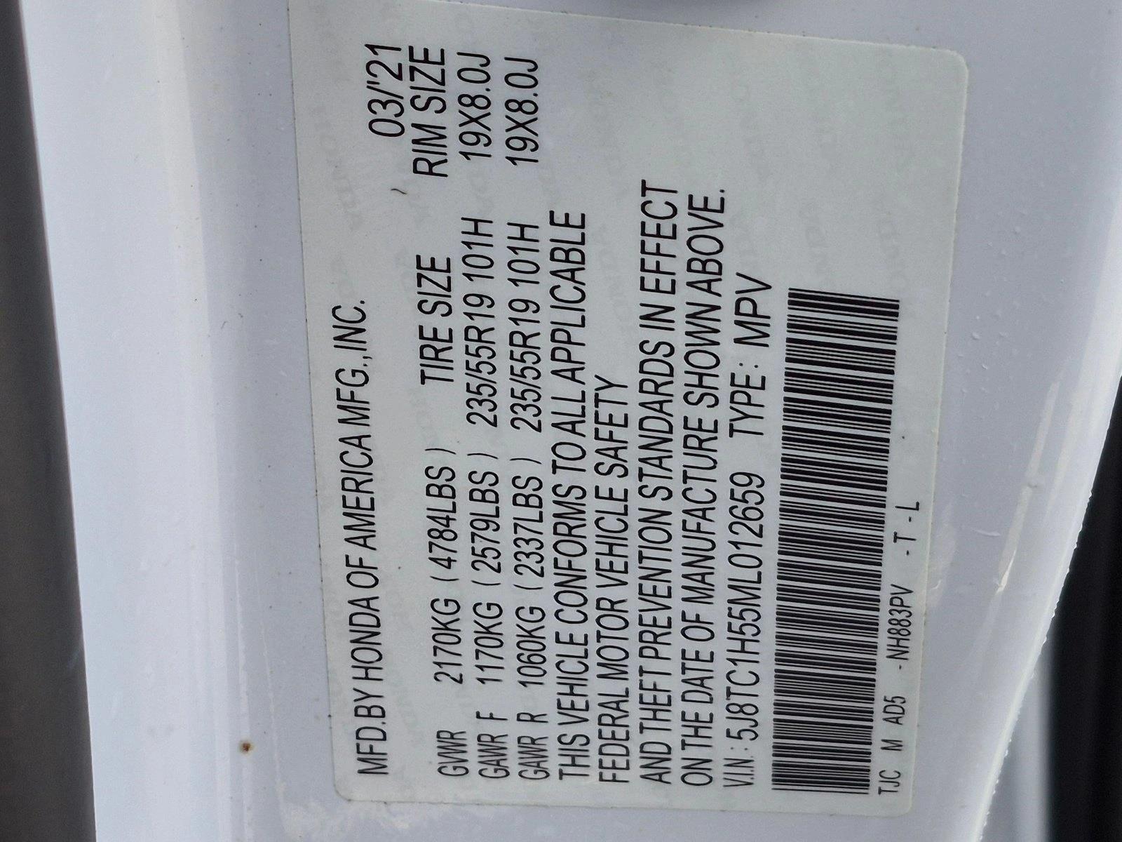 Used 2021 Platinum White Pea Acura w/Technology Package image 18
