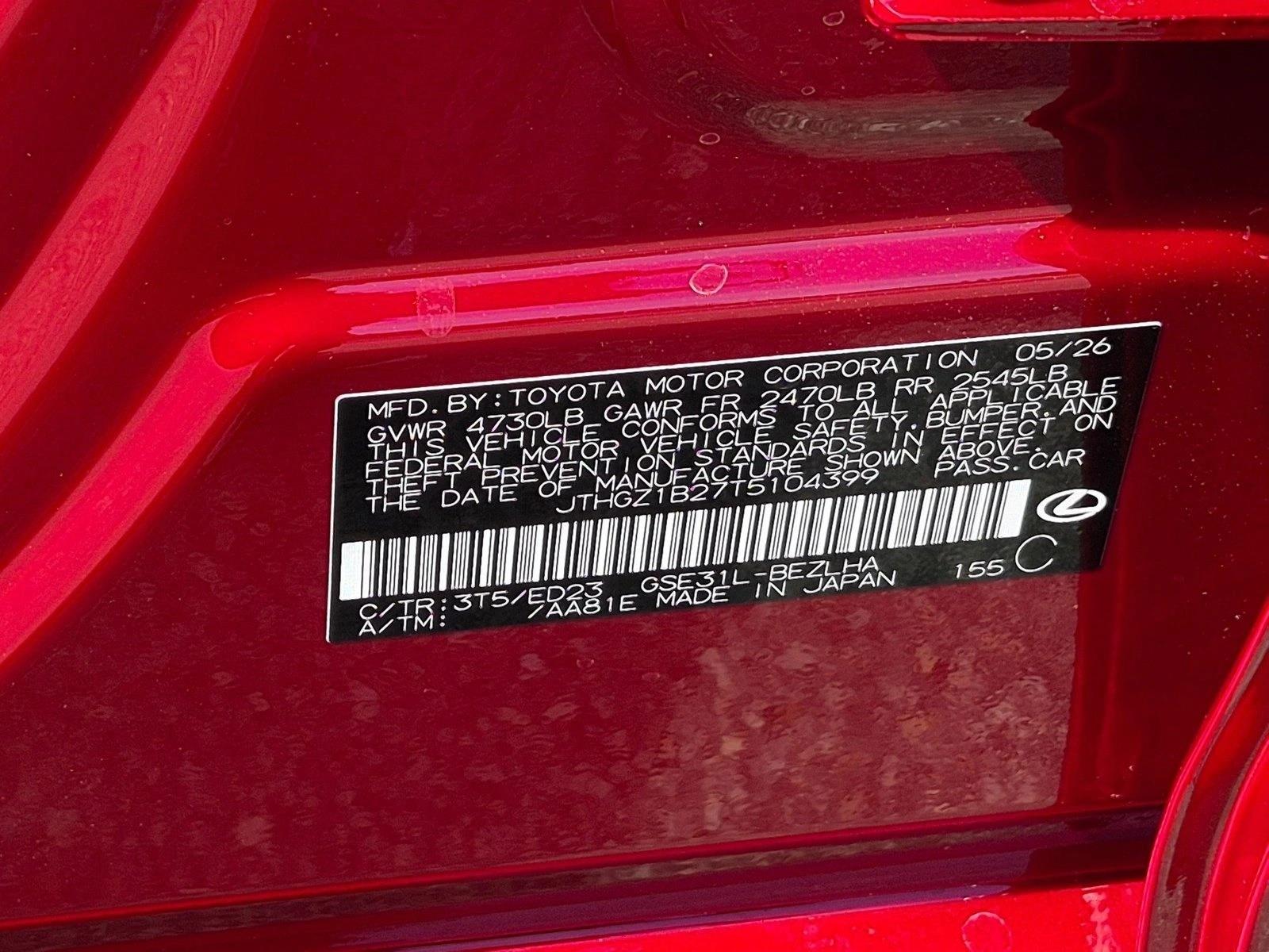 New 2026 Infrared Lexus  350 F SPORT image 16