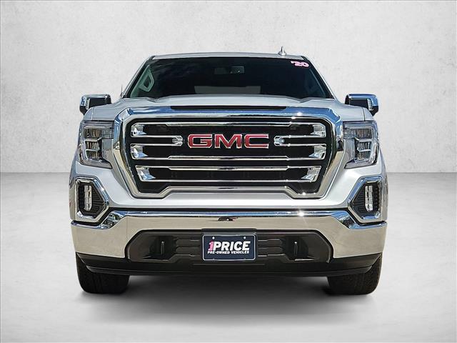 Silver 2020 GMC Sierra 1500 SLT Crew Cab 4WD Pickup Truck Four-Wheel Drive Automatic