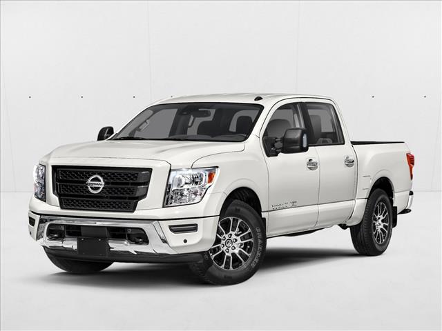 Glacier White 2021 Nissan Titan Pickup Truck Four-Wheel Drive 9-Speed Automatic