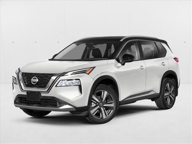Pearl White Tricoat/Super Black 2021 Nissan Rogue SUV / Crossover All-Wheel Drive Automatic