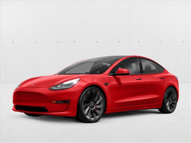 Red Multi-Coat 2022 Tesla Model 3 RWD Sedan Rear-Wheel Drive 1-Speed Automatic