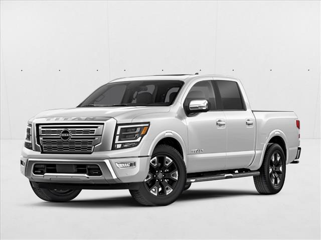 Glacier White 2023 Nissan Titan Pickup Truck Four-Wheel Drive Automatic