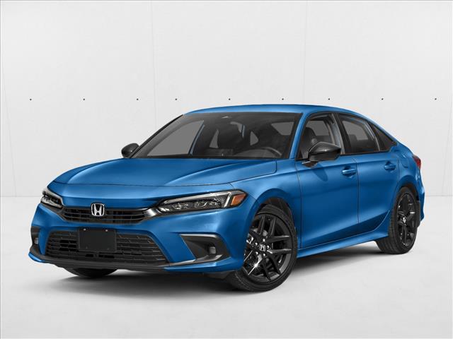 Aegean Blue Metallic 2024 Honda Civic Sport FWD Sedan Front-Wheel Drive Continuously Variable Transmission