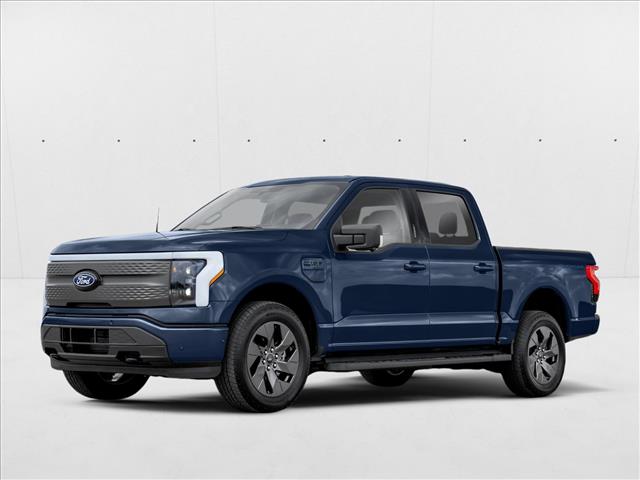 Antimatter Blue Metallic 2024 Ford F-150 Lightning Flash SuperCrew AWD Pickup Truck All-Wheel Drive 1-Speed Automatic