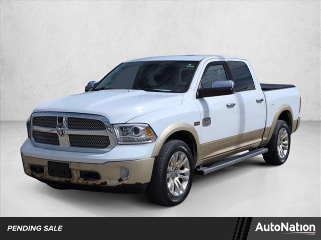 Bright White 2013 RAM 1500 Laramie Longhorn Crew Cab 4WD Pickup Truck Four-Wheel Drive 6-Speed Automatic