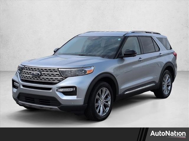 Iconic Silver Metallic 2022 Ford Explorer Limited AWD SUV / Crossover All-Wheel Drive Automatic