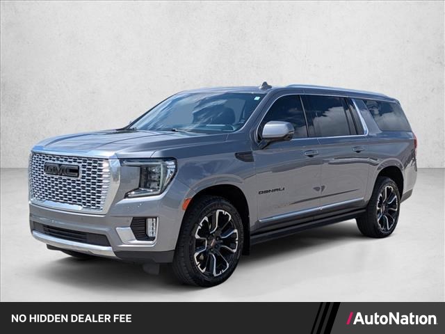 Gray (Satin Steel Metallic) 2022 GMC Yukon XL Denali 4WD SUV / Crossover Four-Wheel Drive Automatic