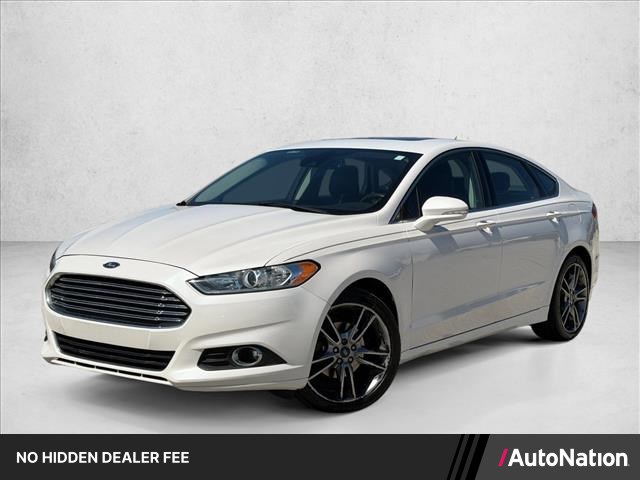 White Platinum Tri-Coat Metallic 2014 Ford Fusion Sedan Front-Wheel Drive 6-Speed Automatic