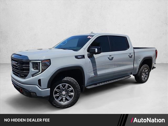 Thunderstorm Gray 2024 GMC Sierra 1500 AT4 Crew Cab 4WD Pickup Truck Four-Wheel Drive Automatic