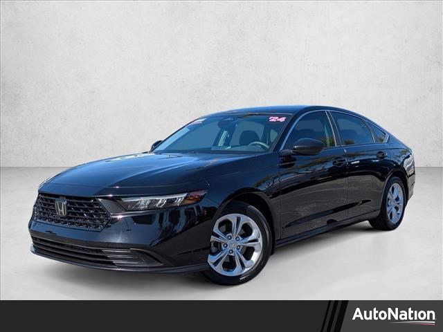 Crystal Black Pearl 2024 Honda Accord LX FWD Sedan Front-Wheel Drive Automatic