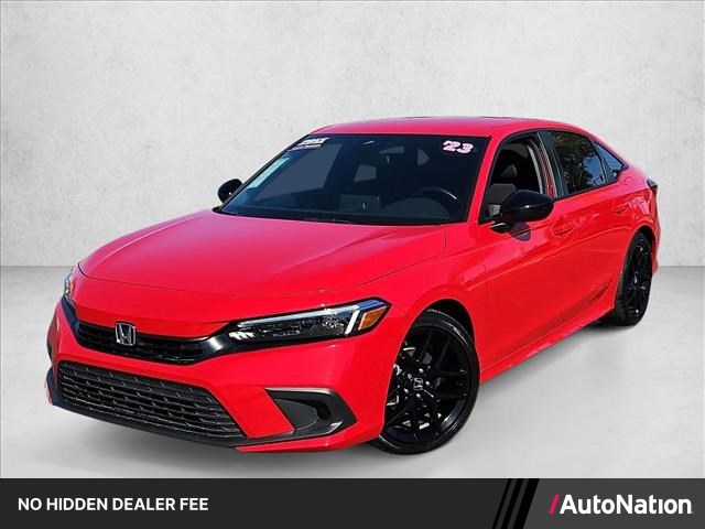 Rallye Red 2023 Honda Civic Sedan Front-Wheel Drive Automatic