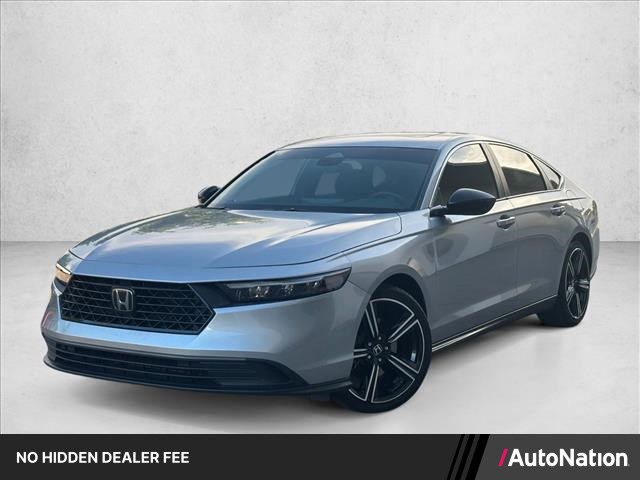 Lunar Silver Metallic 2023 Honda Accord Hybrid Sport FWD Sedan Front-Wheel Drive Automatic
