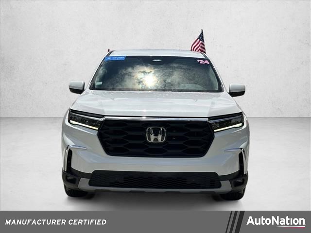 Platinum White Pearl 2024 Honda Pilot EX-L FWD with Captains Chairs SUV / Crossover Front-Wheel Drive Automatic