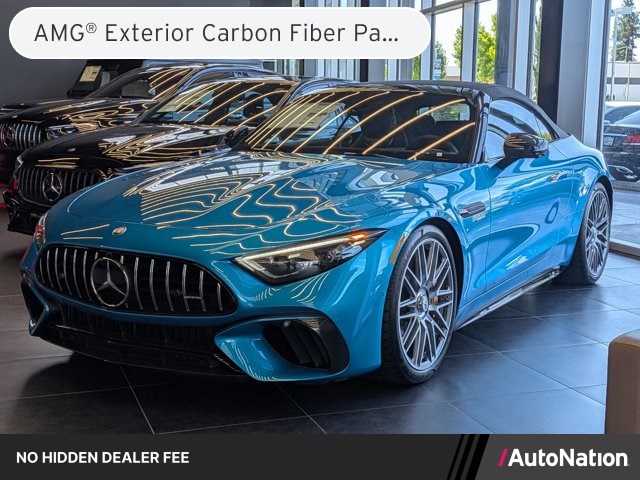Manufaktur Hyper Blue Metallic 2025 Mercedes-Benz SL-Class Convertible All-Wheel Drive Automatic