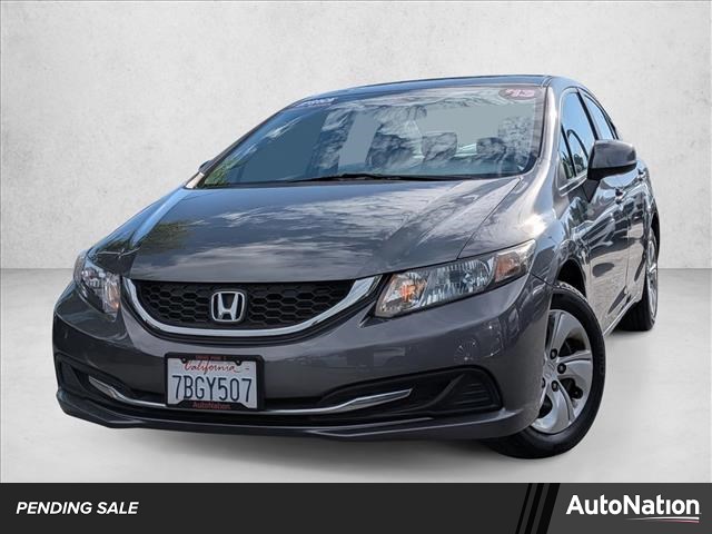 Silver/Gray 2013 Honda Civic LX Sedan Front-Wheel Drive 5-Speed Automatic