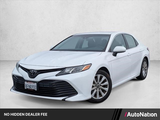 Super White 2018 Toyota Camry LE Sedan Front-Wheel Drive Automatic