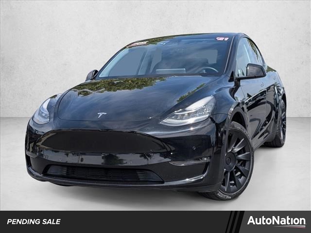 Solid Black 2021 Tesla Model Y Long Range AWD SUV / Crossover All-Wheel Drive Automatic