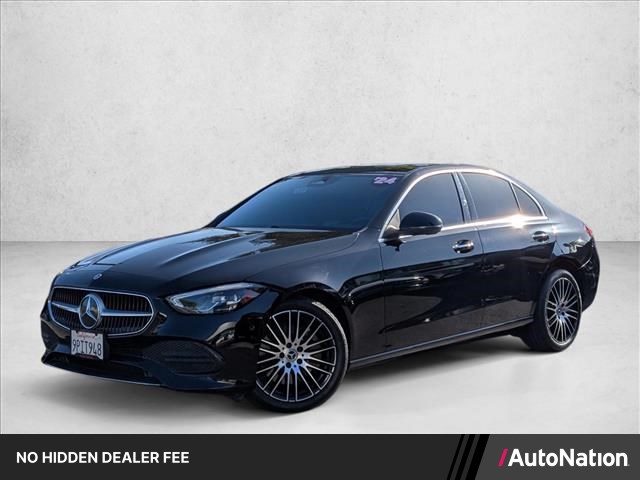 Black 2024 Mercedes-Benz C-Class Sedan Rear-Wheel Drive Automatic