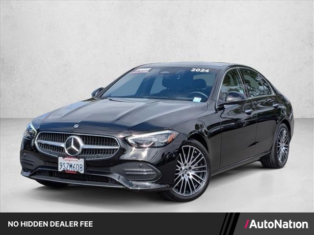 Black 2024 Mercedes-Benz C-Class Sedan All-Wheel Drive Automatic