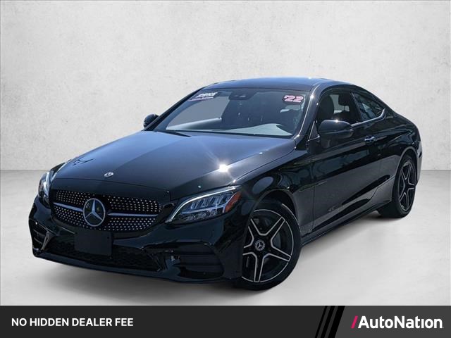 Black 2022 Mercedes-Benz C-Class Coupe Rear-Wheel Drive Automatic