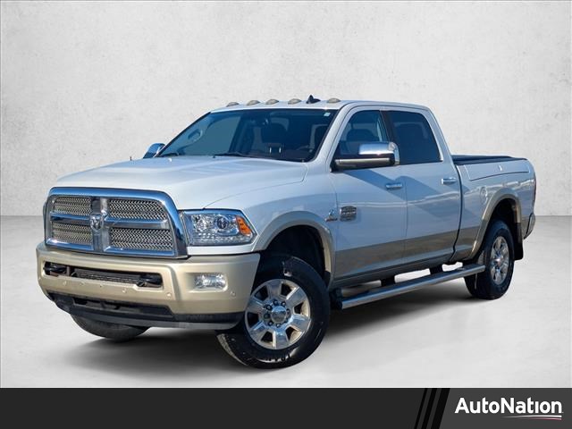Bright White Clearcoat 2016 RAM 3500 Laramie Longhorn Crew Cab 4WD Pickup Truck Four-Wheel Drive 6-Speed Automatic