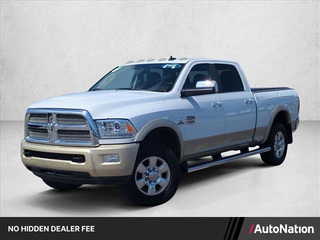Bright White Clearcoat 2016 RAM 3500 Laramie Longhorn Crew Cab 4WD Pickup Truck Four-Wheel Drive 6-Speed Automatic