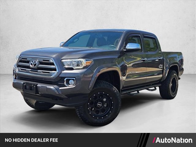 Magnetic Gray Metallic 2017 Toyota Tacoma Limited V6 Double Cab 4WD Pickup Truck Four-Wheel Drive Automatic