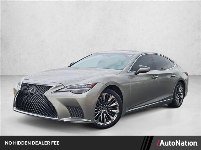 Silver/Gray 2021 Lexus LS 500 RWD Sedan Rear-Wheel Drive Automatic