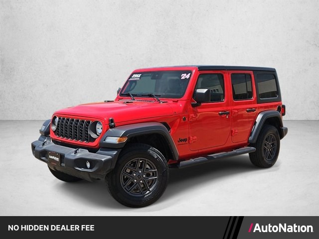 Firecracker Red Clearcoat 2024 Jeep Wrangler Sport S 4-Door 4WD SUV / Crossover Four-Wheel Drive 8-Speed Automatic