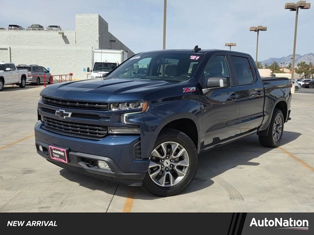 Northsky Blue Metallic 2021 Chevrolet Silverado 1500 RST Crew Cab 4WD Pickup Truck Four-Wheel Drive 8-Speed Automatic